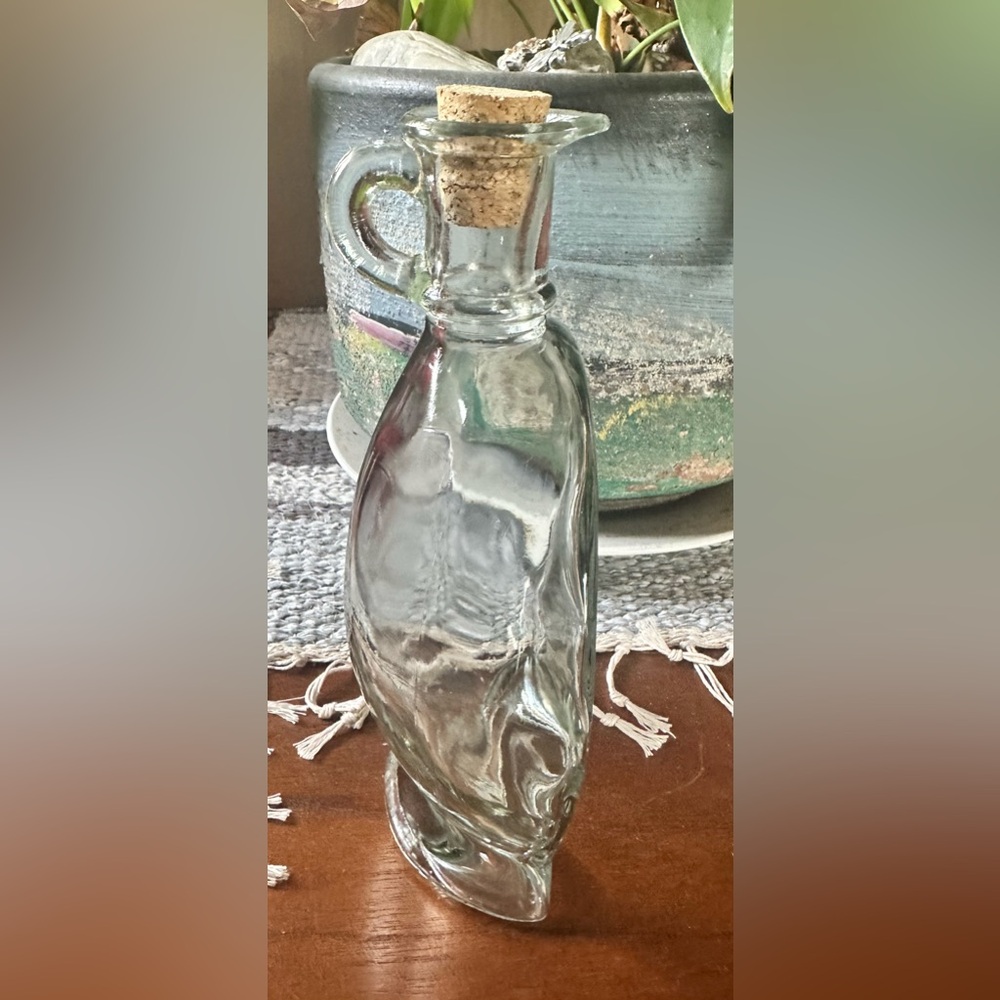 Clear Glass Decorative Bottle